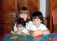 com minha prima raquel e meu primo marcelo