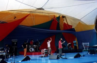 palco, final do show
