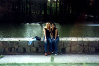 eu e Fefa no lago